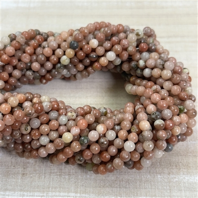 kelliesbeadboutique.com | 4mm Red Plum Blossom Jasper Strands