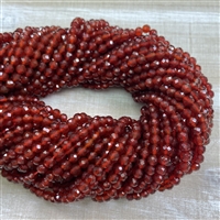 kelliesbeadboutique.com | 4mm Faceted Carnelian Strands