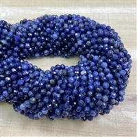 kelliesbeadboutique.com | 4mm Faceted Sodalite Strands