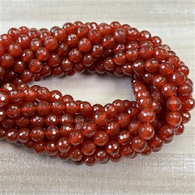 kelliesbeadboutique.com | 8mm Faceted Carnelian Strands