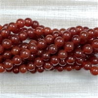 kelliesbeadboutique.com | 10mm Carnelian Large Hole Beads - Long Strand