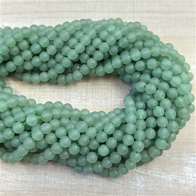 kelliesbeadboutique.com | 4mm Matte Green Aventurine Strands