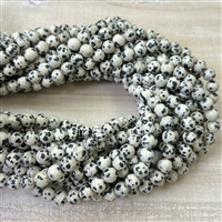 kelliesbeadboutique.com | 6mm Dalmatian Jasper Strands