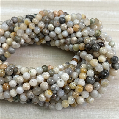 kelliesbeadboutique.com | 6mm Bamboo Agate Strands