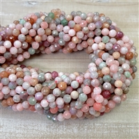 kelliesbeadboutique.com | 6mm Faceted Mixed Dyed Jade