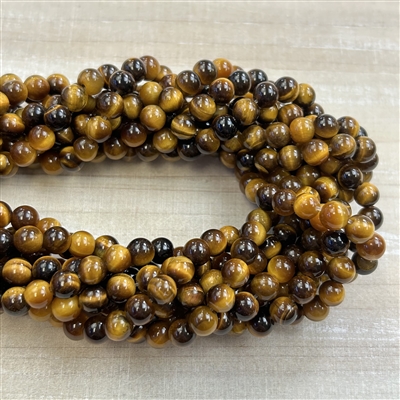 kelliesbeadboutique.com | 6mm Tigers Eye Strands