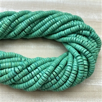 kelliesbeadboutique.com | 6x3mm Green Turquoise Magnesite Heishi Bead Strands