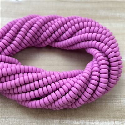 kelliesbeadboutique.com | 6x3mm Flamingo Pink Polymer Clay Strands