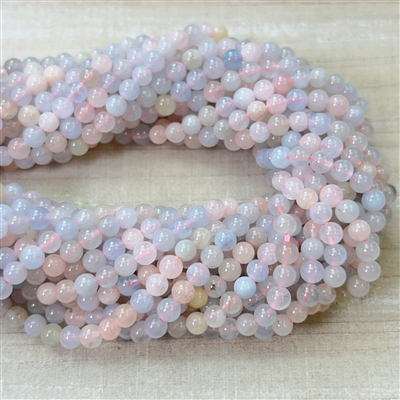 kelliesbeadboutique.com | 4mm Mixed Morganite - Half Strands