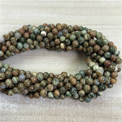 kelliesbeadboutique.com | 4mm Rhyolite Strands