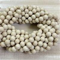 kelliesbeadboutique.com | 8mm White Howlite Lg Hole - Long Strand