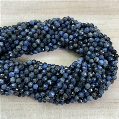 kelliesbeadboutique.com | 4mm Faceted Dumortierite Strands