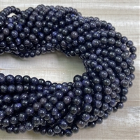 kelliesbeadboutique.com | 6mm Blue Goldstone Strands