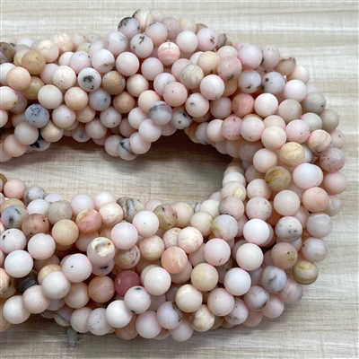 8mm Matte Pink Opal Strands