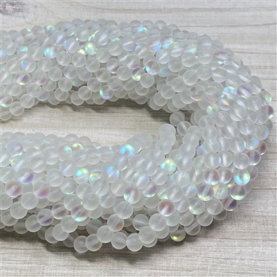 kelliesbeadboutique.com | 6mm Matte White Aura Quartz