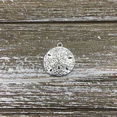 Antique Silver Sand Dollar Charm