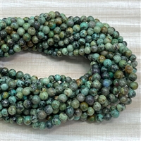 kelliesbeadboutique.com | 6mm African Turquoise Round Beads