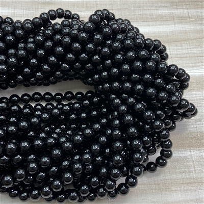 kelliesbeadboutique.com | 8mm Black Onyx Strands