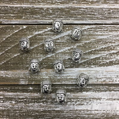 kelliesbeadboutique.com | Antique Silver Buddha Bead