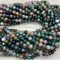 kelliesbeadboutique.com | 6mm Indian Agate Strands