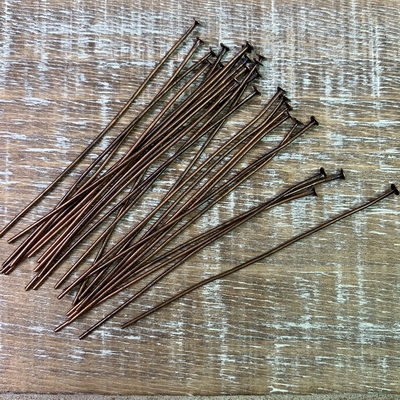 2.5 Inch Antique Copper Headpins