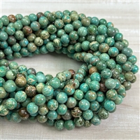 8mm Green Aqua Terra Jasper