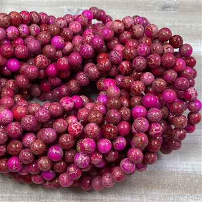 kelliesbeadboutique.com | 8mm Rose Red Aqua Terra Jasper