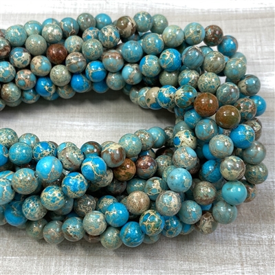 8mm Sky Blue Aqua Terra Jasper