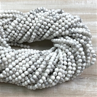 kelliesbeadboutique.com | 4mm Howlite Round Beads
