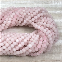 kelliesbeadboutique.com | 6mm Matte Rose Quartz  Strands