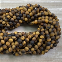 kelliesbeadboutique.com | 6mm Matte Tigers Eye Strands