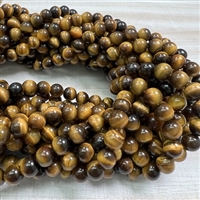 kelliesbeadboutique.com | 8mm Tigers Eye Strands