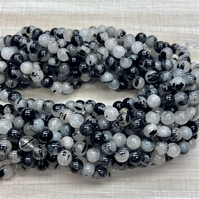 kelliesbeadboutique.com | 6mm â€‹Tourmalinated Quartz Strands