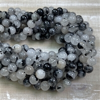 kelliesbeadboutique.com | 8mm â€‹Tourmalinated Quartz Strands