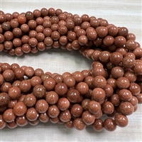 kelliesbeadboutique.com | 8mm Goldstone Bead Strands