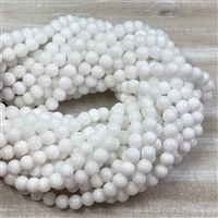 kelliesbeadboutique.com | 8mm Natural White Jade Strands