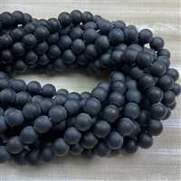 kelliesbeadboutique.com | 10mm Matte Black Onyx Strands