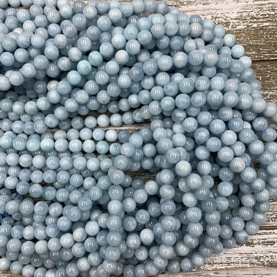 8mm Aquamarine Strands