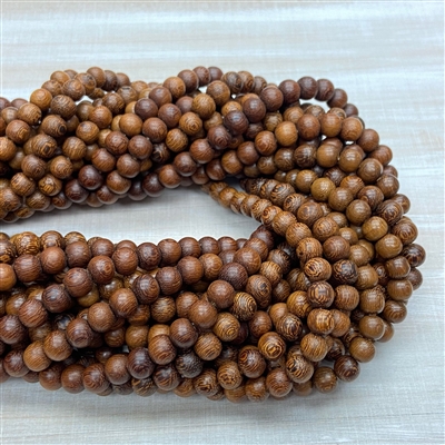 kelliesbeadboutique.com | 8mm Madre de Cacao Wood Bead Strands