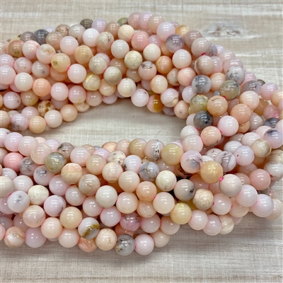 kelliesbeadboutique.com | 6mm Pink Opal Strands