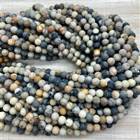 kelliesbeadboutique.com | 6mm Matte Picasso Jasper Strands