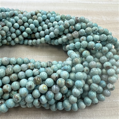 6mm Robins Egg Blue Terra Jasper