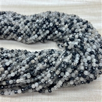 kelliesbeadboutique.com | 3mm  Faceted Tourmaline Quartz Strands