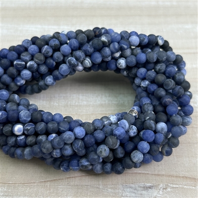 4mm Matte Sodalite Strands