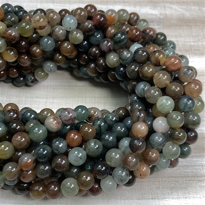 kelliesbeadboutique.com | 8mm Green Silk Quartz Strands