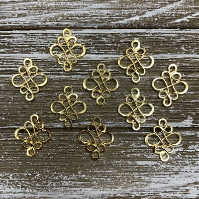 kelliesbeadboutique.com | Gold Plated Chinese Knot Links