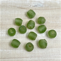 8-10mm Spring Green Ghana Glass Beads