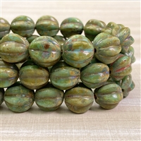 kelliesbeadboutique.com | 12mm Melon Seagreen with Picasso