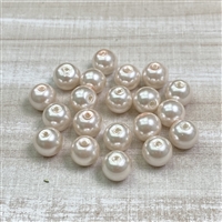 kelliesbeadboutique.com | 8mm Blush Chinese Glass Pearls - 20 pieces