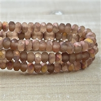 kelliesbeadboutique.com | 3x4mm Matte Autumnal Mix Faceted Rondelle